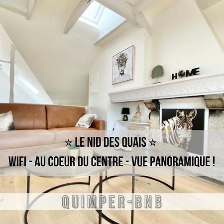 Le Nid Des Quais - Vue Panoramique Au Coeur De La Ville - Wifi - Entree Autonome Quimper Buitenkant foto