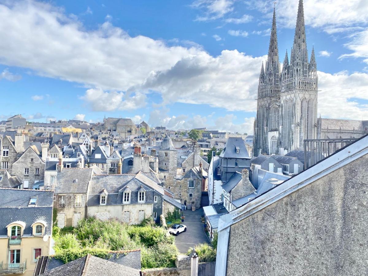 Le Nid Des Quais - Vue Panoramique Au Coeur De La Ville - Wifi - Entree Autonome Quimper Buitenkant foto