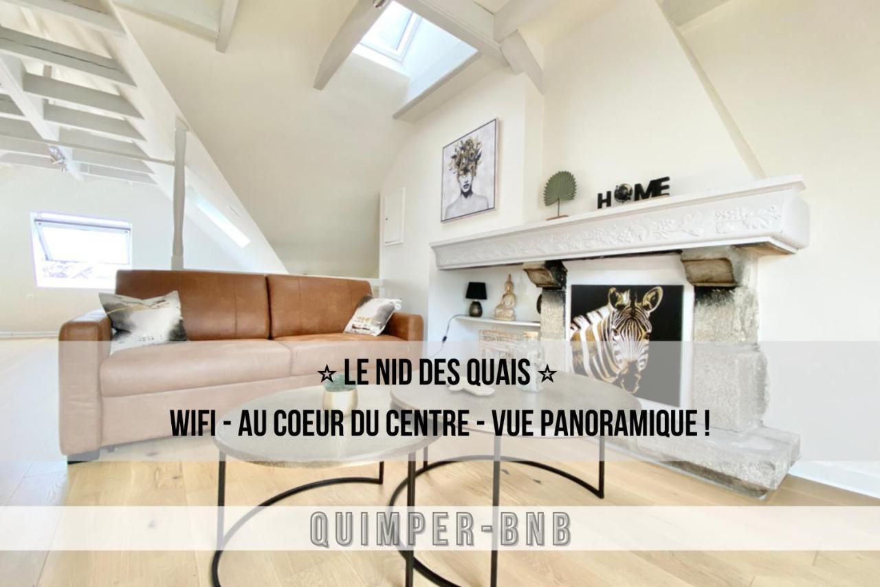 Le Nid Des Quais - Vue Panoramique Au Coeur De La Ville - Wifi - Entree Autonome Quimper Buitenkant foto